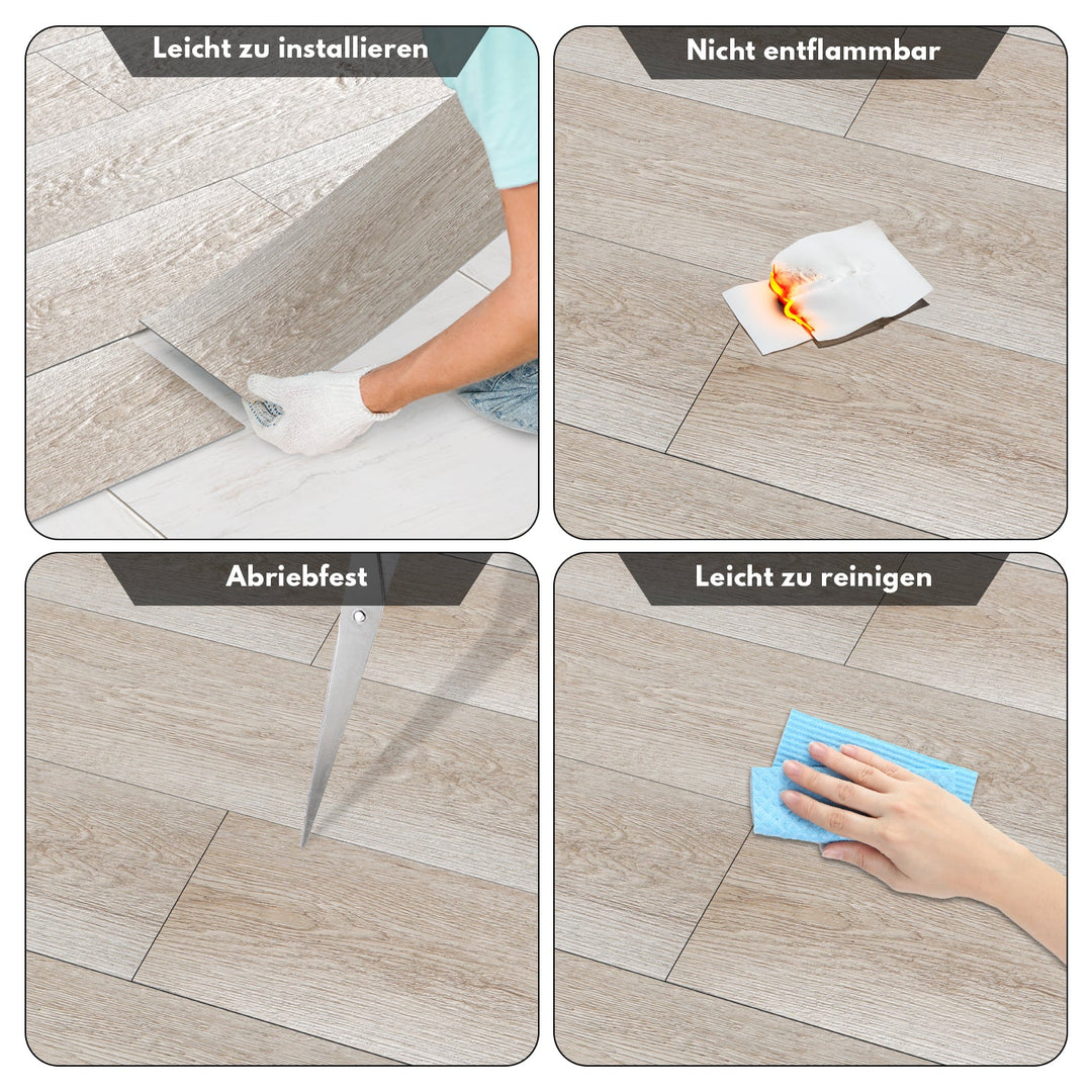PVC Gulv Selvklebende Vinilgulv 1.5mm Tykkelse | Skanto