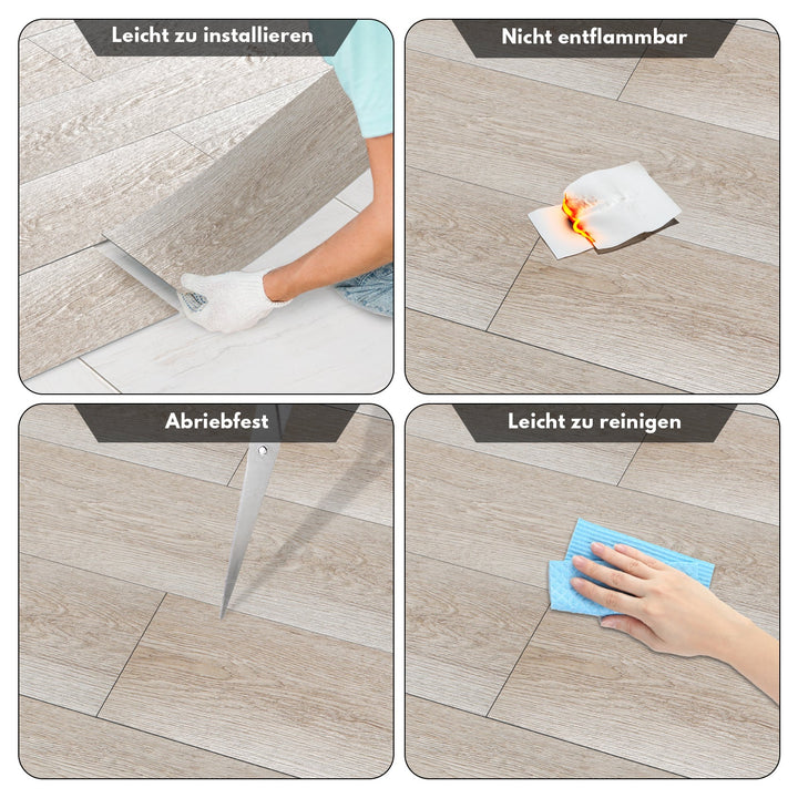 PVC Gulv Selvklebende Vinilgulv 1.5mm Tykkelse | Skanto
