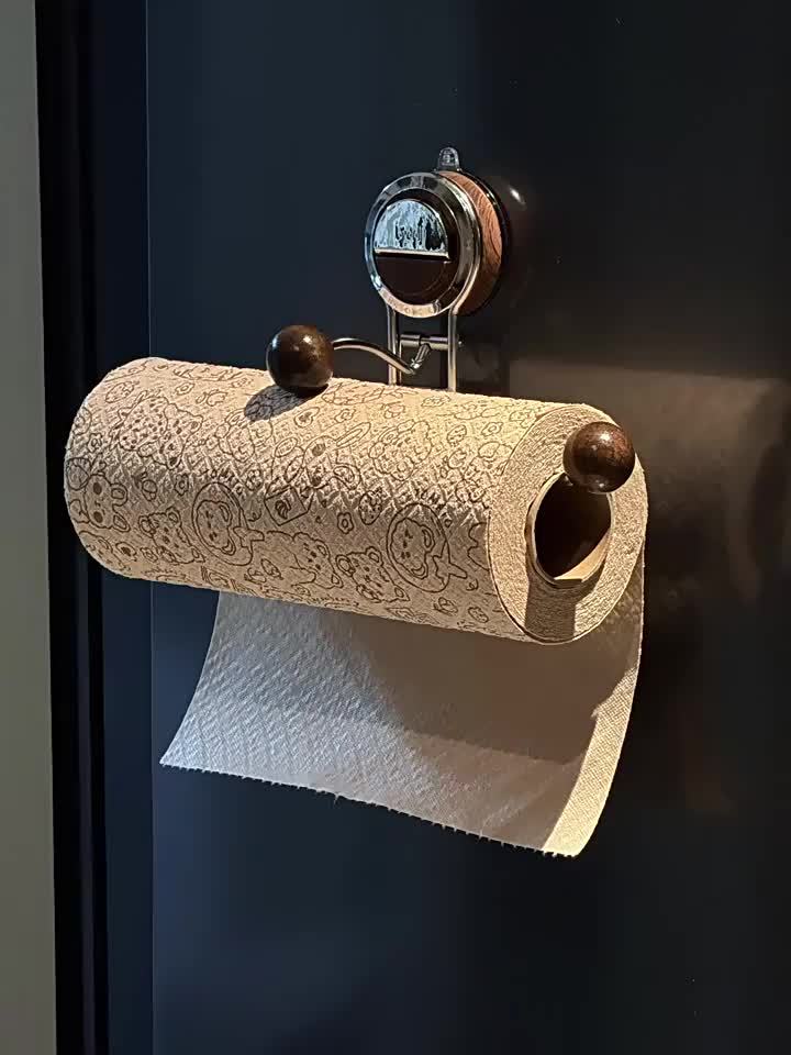 Skanto | KitchenGrip Rullholder Rustfritt Stål Kjøkkenpapirholder med Sugekop