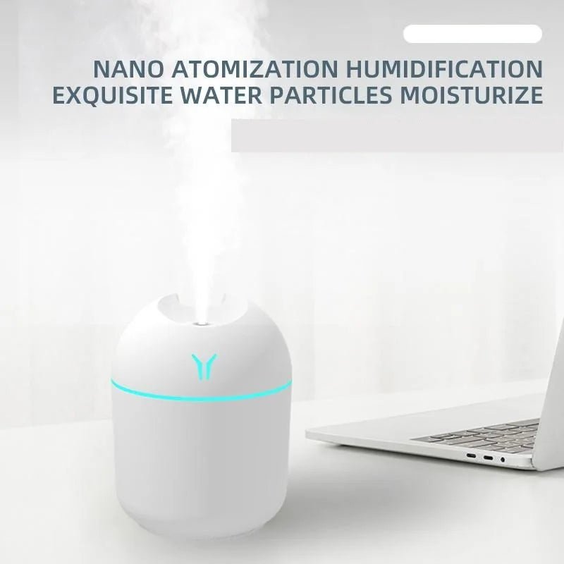 Skanto | AirMist 250 – USB Mini Luftfukter med Aromaterapi Funksjon