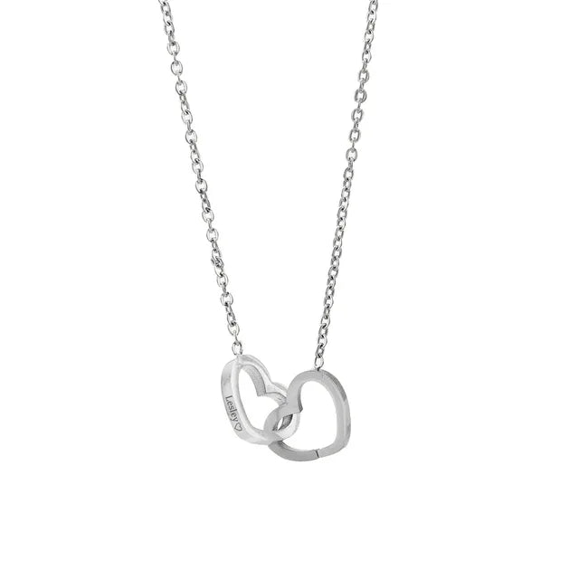 Skanto | Lunavia Smykkeskrin med Evig Rose og Hjertehalskjede – 14k Hvit Gull & 18k Gull Finish