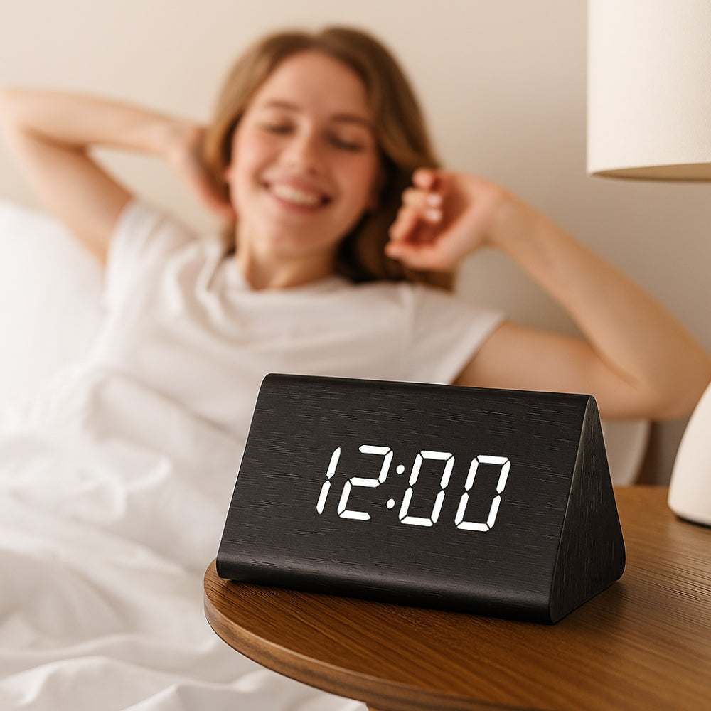 Skanto | Elora Tre LED Vekkerklokke Digital Skjerm