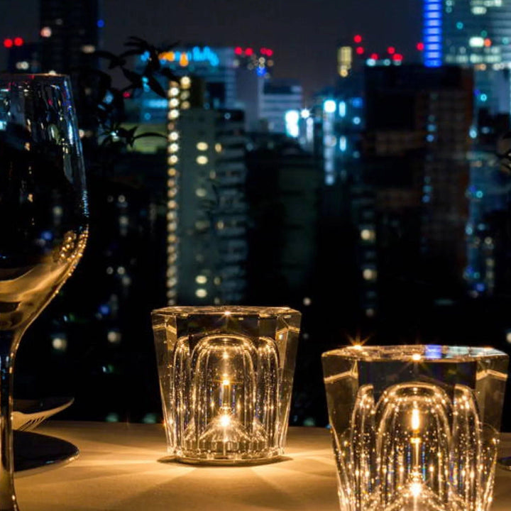 Skanto | Lampe - Luksus Diamant Krystall LED Oppladbar Bordlampe
