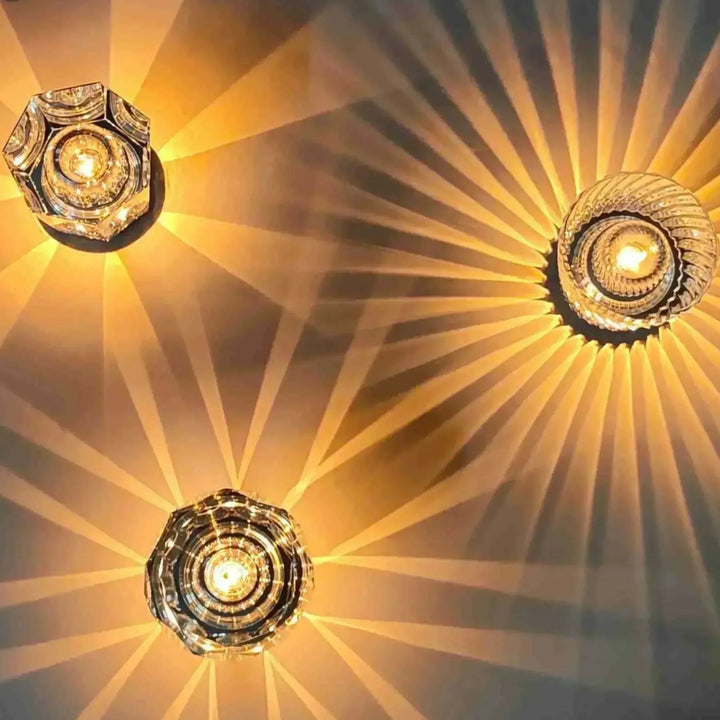 Skanto | Lampe - Luksus Diamant Krystall LED Oppladbar Bordlampe