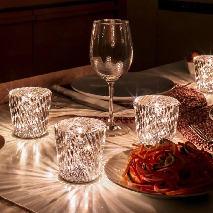 Skanto | Lampe - Luksus Diamant Krystall LED Oppladbar Bordlampe