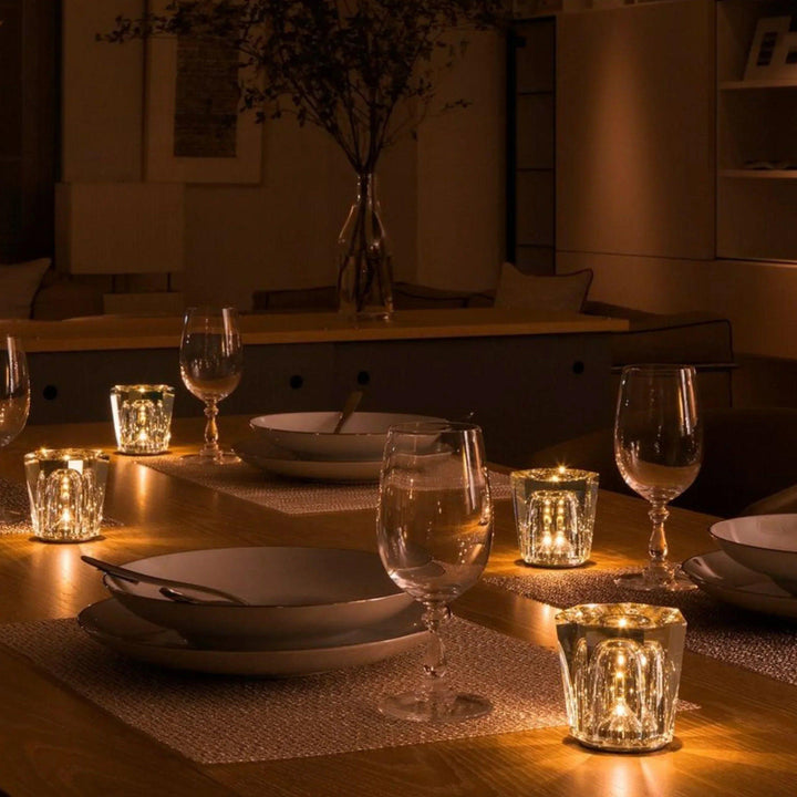 Skanto | Lampe - Luksus Diamant Krystall LED Oppladbar Bordlampe