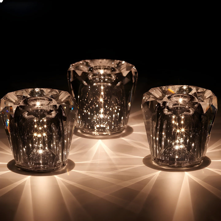 Skanto | Lampe - Luksus Diamant Krystall LED Oppladbar Bordlampe