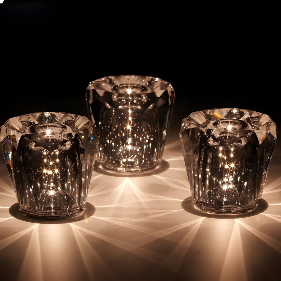 Luksuriøs Oppladbar Diamantkrystallampe - Lumière Diamant | Skanto