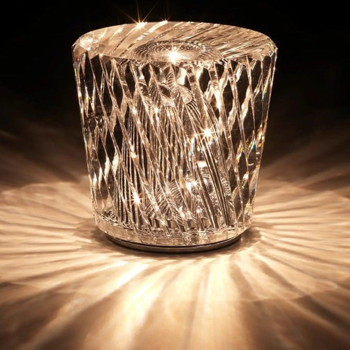 Skanto | Lampe - Luksus Diamant Krystall LED Oppladbar Bordlampe