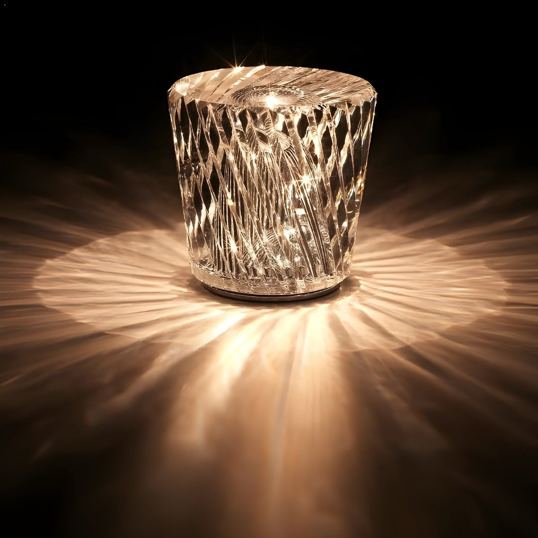 Skanto | Lampe - Luksus Diamant Krystall LED Oppladbar Bordlampe