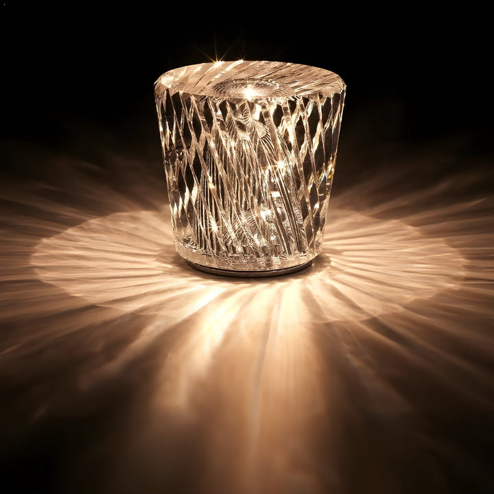 Skanto | Lampe - Luksus Diamant Krystall LED Oppladbar Bordlampe