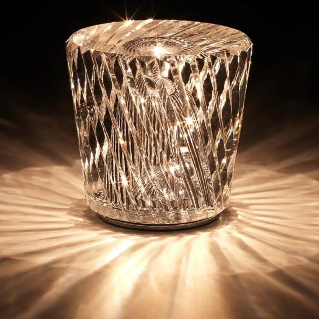 Luksuriøs Oppladbar Diamantkrystallampe - Lumière Diamant | Skanto