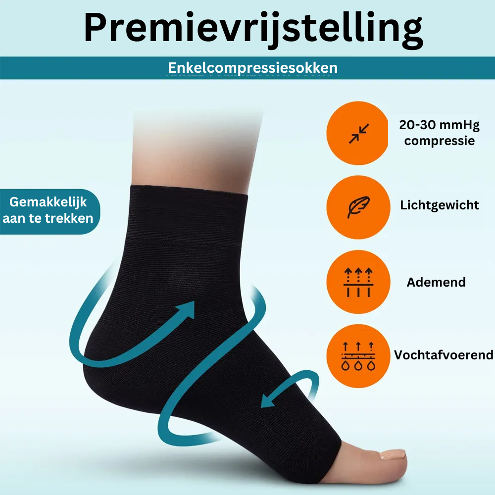 Komprimerende ankel sokker for nevropati - AnkleSupport Pro | Skanto