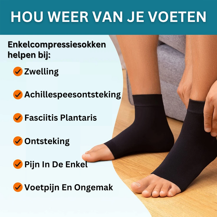 Komprimerende ankel sokker for nevropati - AnkleSupport Pro | Skanto