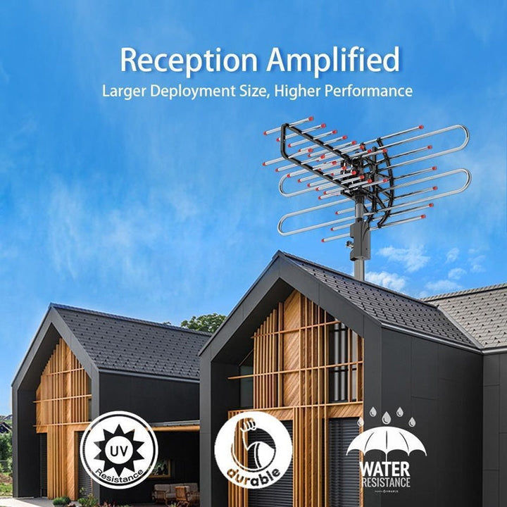 Skanto | Long Range Outdoor TV Antenna med HD Signal Booster