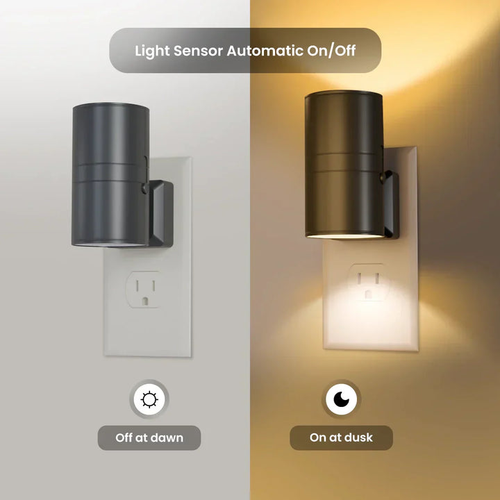 Skanto | Dimmbar plug-in nattlampe med bevegelsessensor - LED-lampe for soverom, ganger og trapper