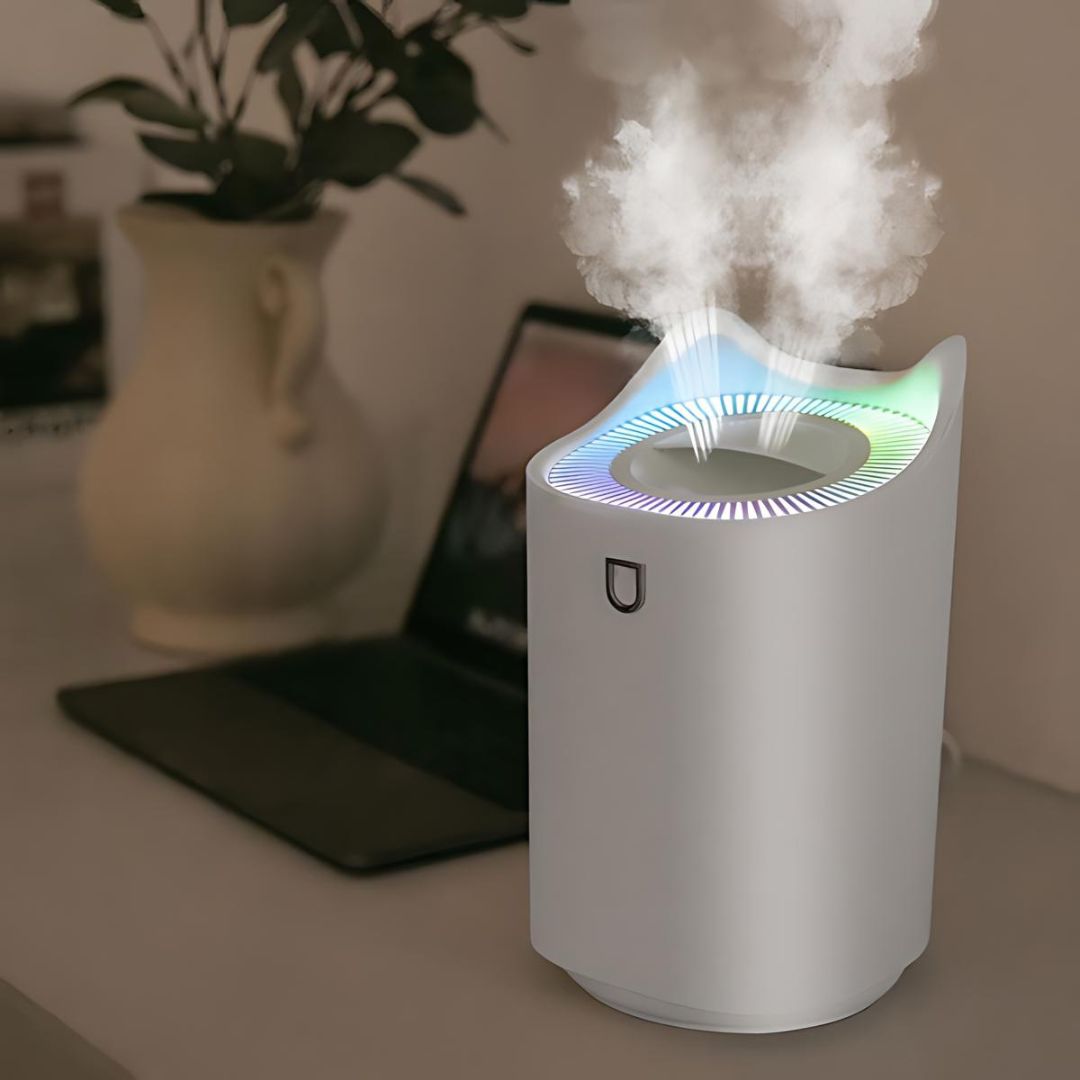 Skanto | Ultralyd Luftfukter med Mist Teknologi for Pustefrihet & Komfortable Oppholdsrom