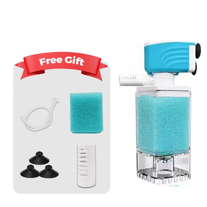 Skanto | AQUAFLOW 5-IN-1 – Krystallklart vann & Automatisk rengjøring for akvarier