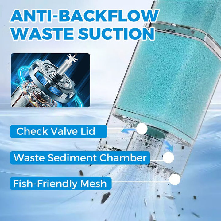 Skanto | AQUAFLOW 5-IN-1 – Krystallklart vann & Automatisk rengjøring for akvarier