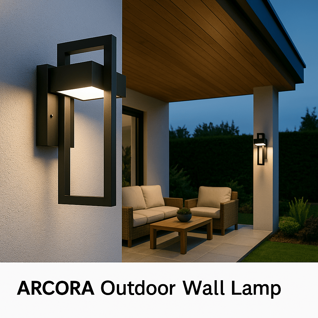 Skanto | ARCORA – Moderne Utendørs Vegglampe med LED & Værbeskyttelse