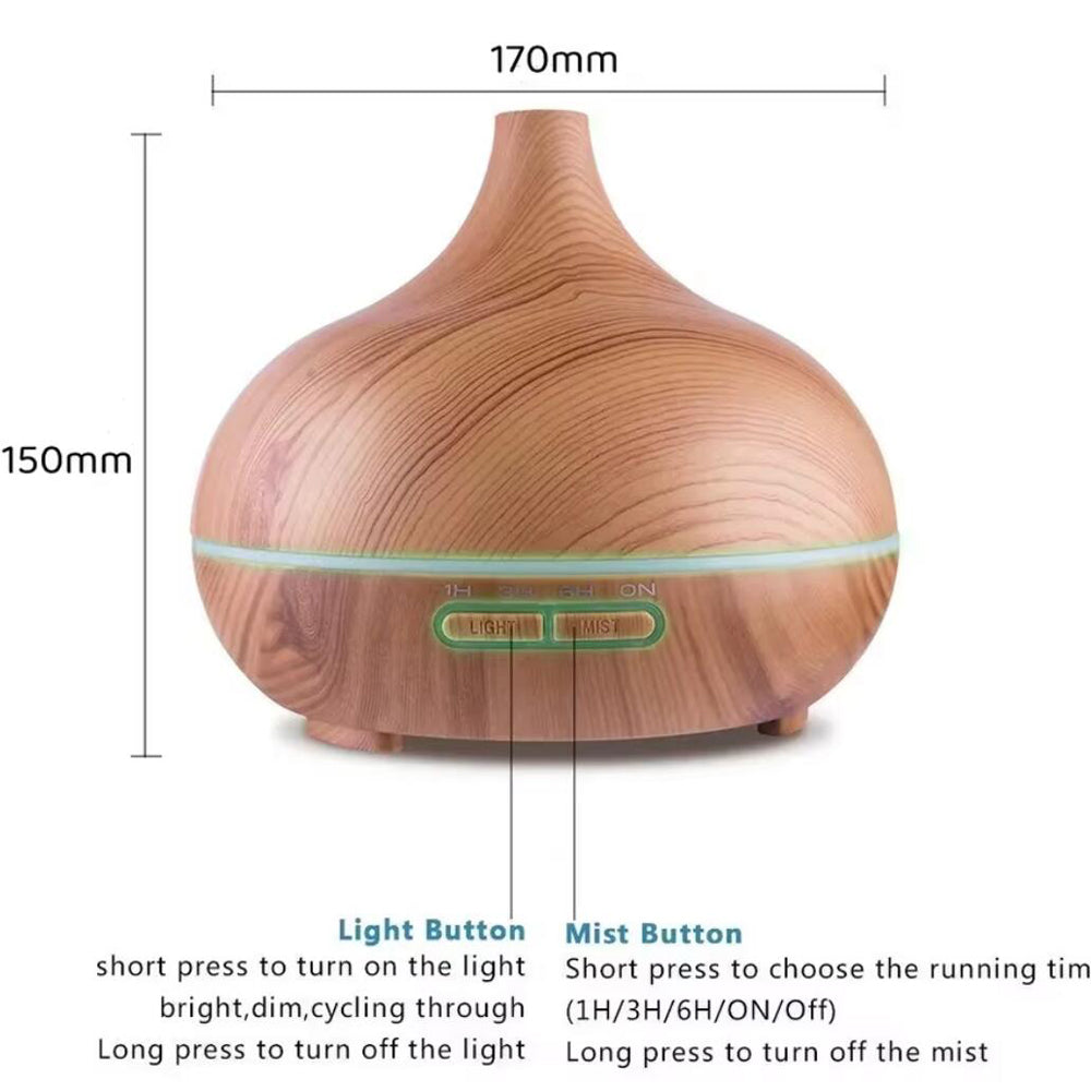 Aroma Diffuser – 500 ml med trelook | Skanto