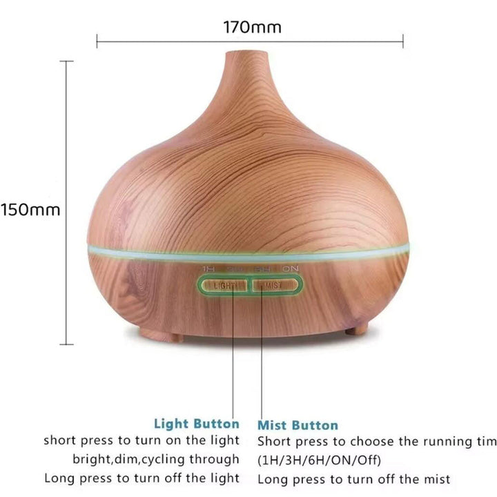 Aroma Diffuser – 500 ml med trelook | Skanto
