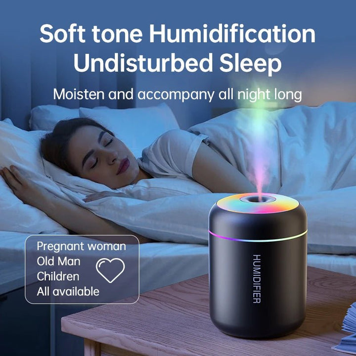 Skanto | AromaMist Mini – 180ml USB Luftfukter med LED-belysning