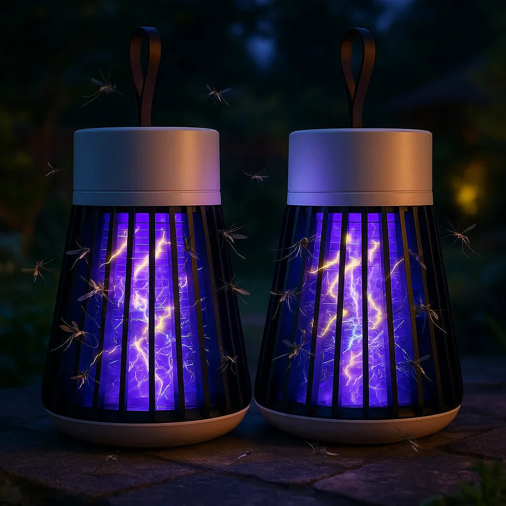 Skanto | Mygg- og skadedyrdreperlampe - 2-pakning, UV-lampe insektsfelle for innendørs og utendørs bruk, effektiv skadedyrkontrollløsning