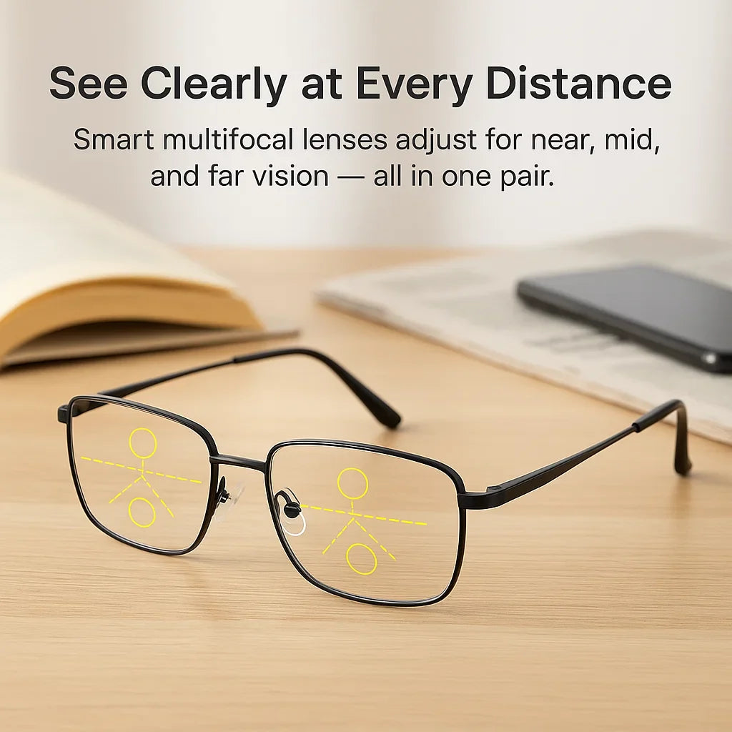Skanto | Progressive Multifocal Glasses for Clear Vision - Tysk intelligent design for hverdagsbruk