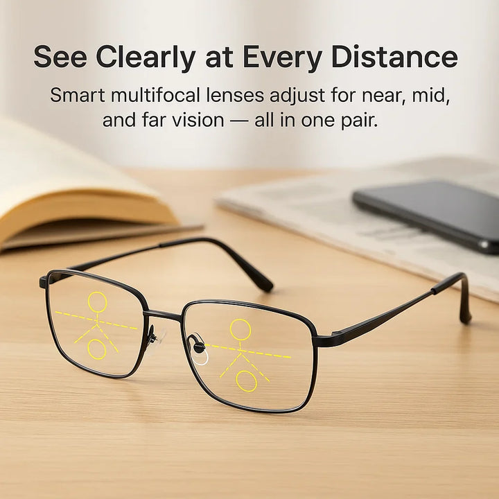 Skanto | Progressive Multifocal Glasses for Clear Vision - Tysk intelligent design for hverdagsbruk