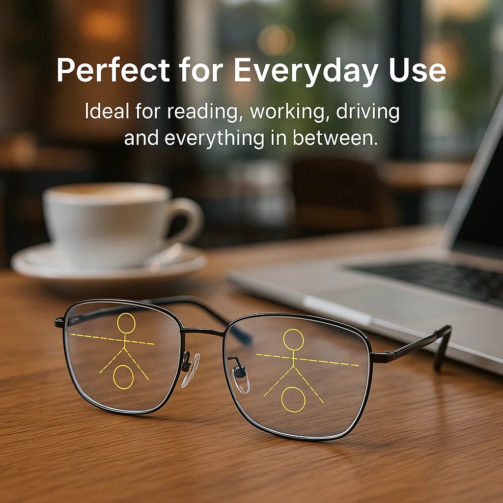 Skanto | Progressive Multifocal Glasses for Clear Vision - Tysk intelligent design for hverdagsbruk