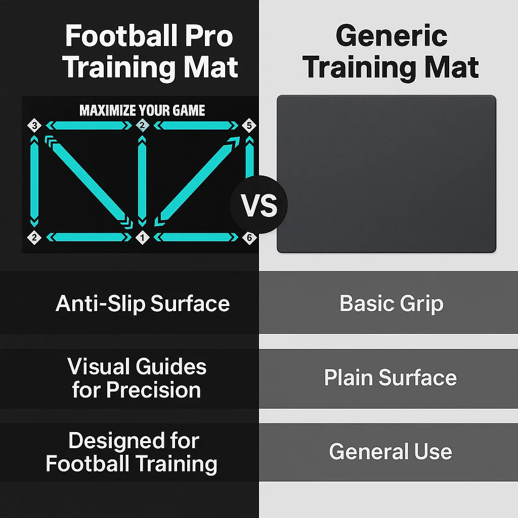 Skanto | Fotball Pro Treningsmatte | Anti-Sklipp, 2x2m Plass for Ferdighetsforbedring og Hjemmetrening