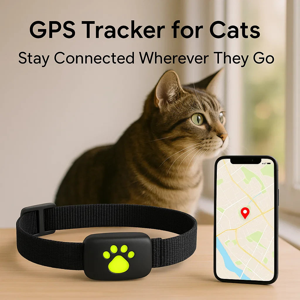 Skanto | #1 Finn GPS Katt Tracker med Sanntidsplassering, Vanntett Design, og Aktivitetsovervåking for Kæledyrssikkerhet og Sporing