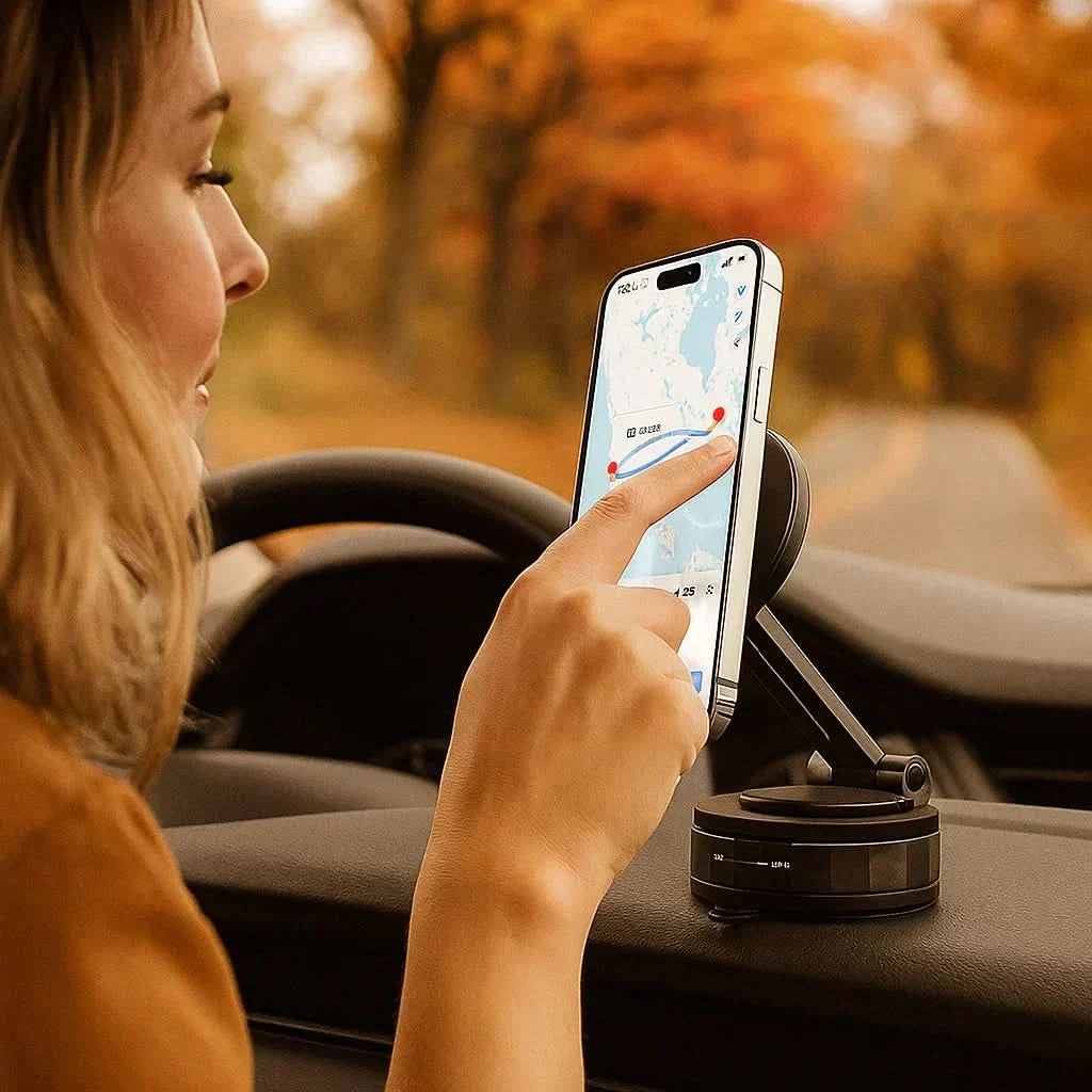 Skanto | Magnetisk 360° Telefonholder med Sugekopps Vakuumlås