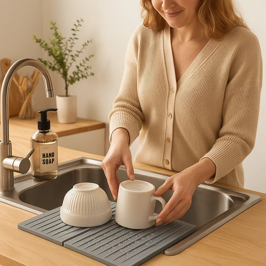 Skanto | Faltbar Silikon Dryppe Matte - Varmeresistent Design