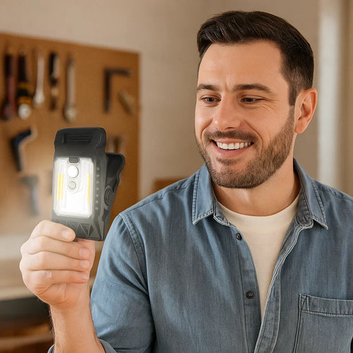 Skanto | Praktisk clip solcellelampe med bevegelsessensor