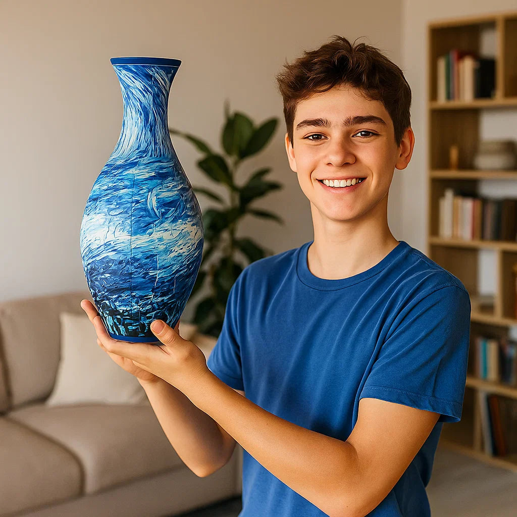 Skanto | Noble 3D Puzzle Vase - Brukbar for ekte blomster
