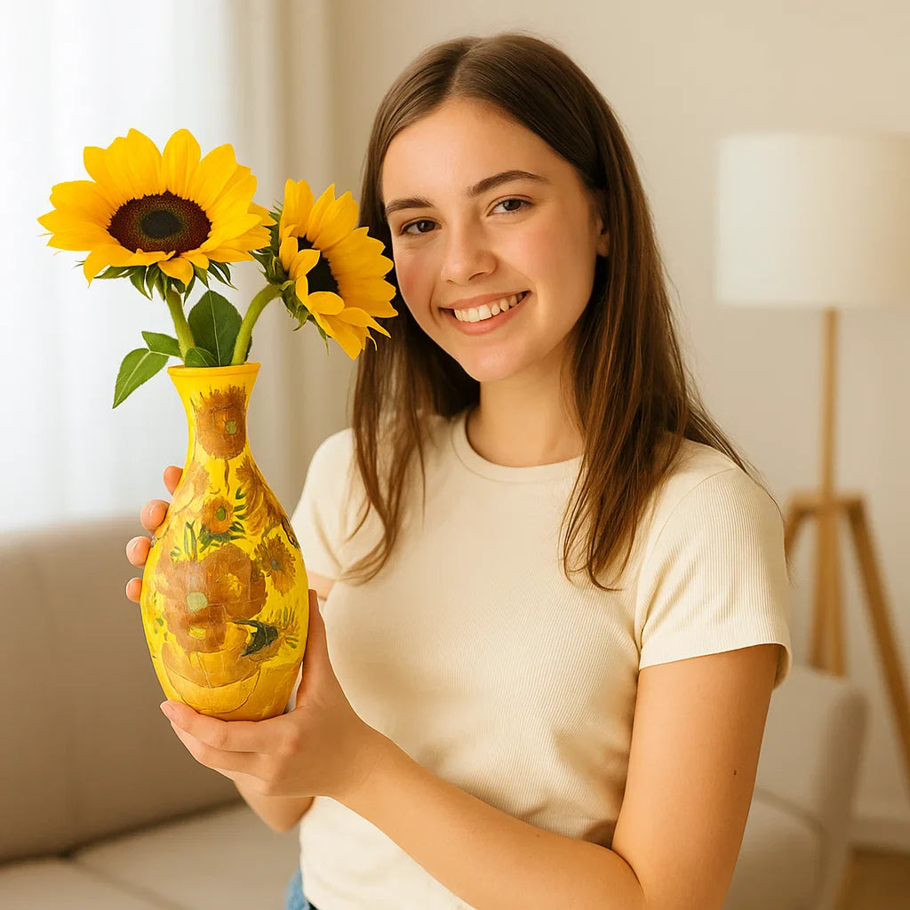 Skanto | Noble 3D Puzzle Vase - Brukbar for ekte blomster