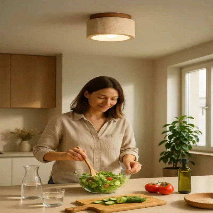 Skanto | Minimalistisk LED-lampe laget av tre for en rolig atmosfære