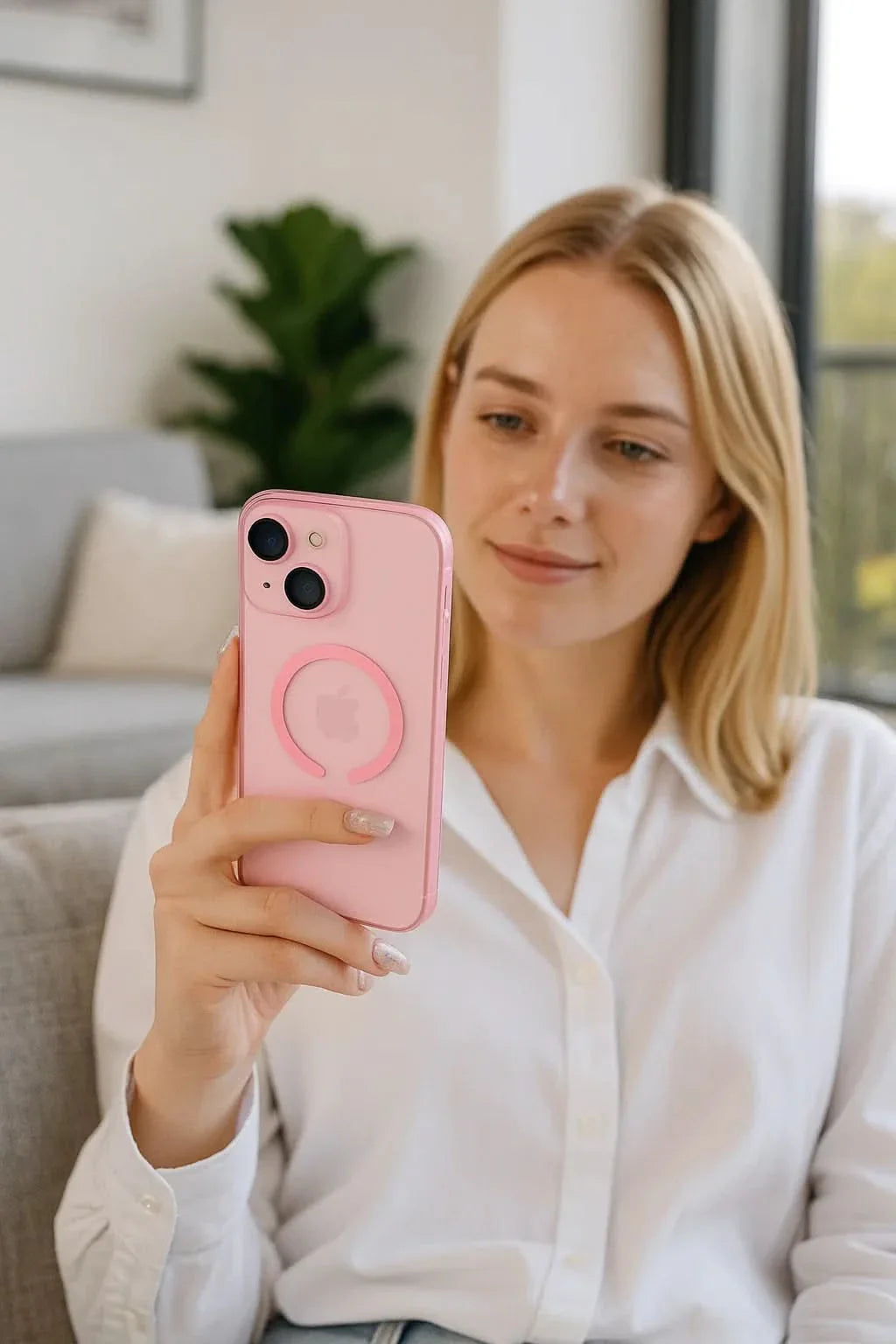 Skanto | Ultra-tynn, matt, klar MagSafe-deksel for iPhone