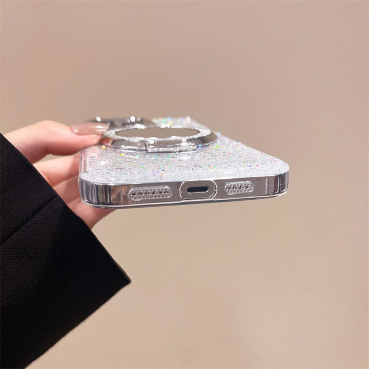 Skanto | Sølv Glitter Speil MagSafe