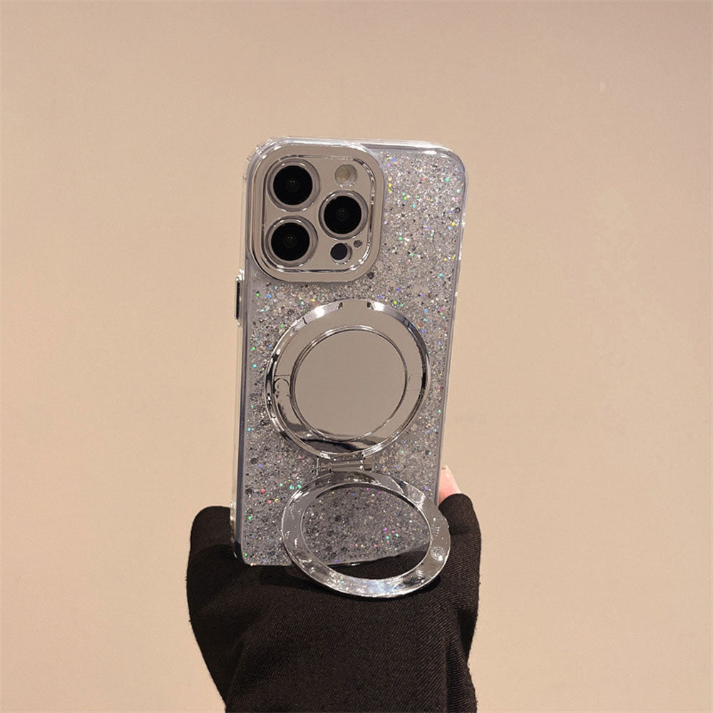Skanto | Sølv Glitter Speil MagSafe