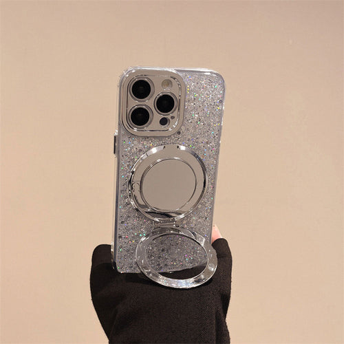 Skanto | Sølv Glitter Speil MagSafe