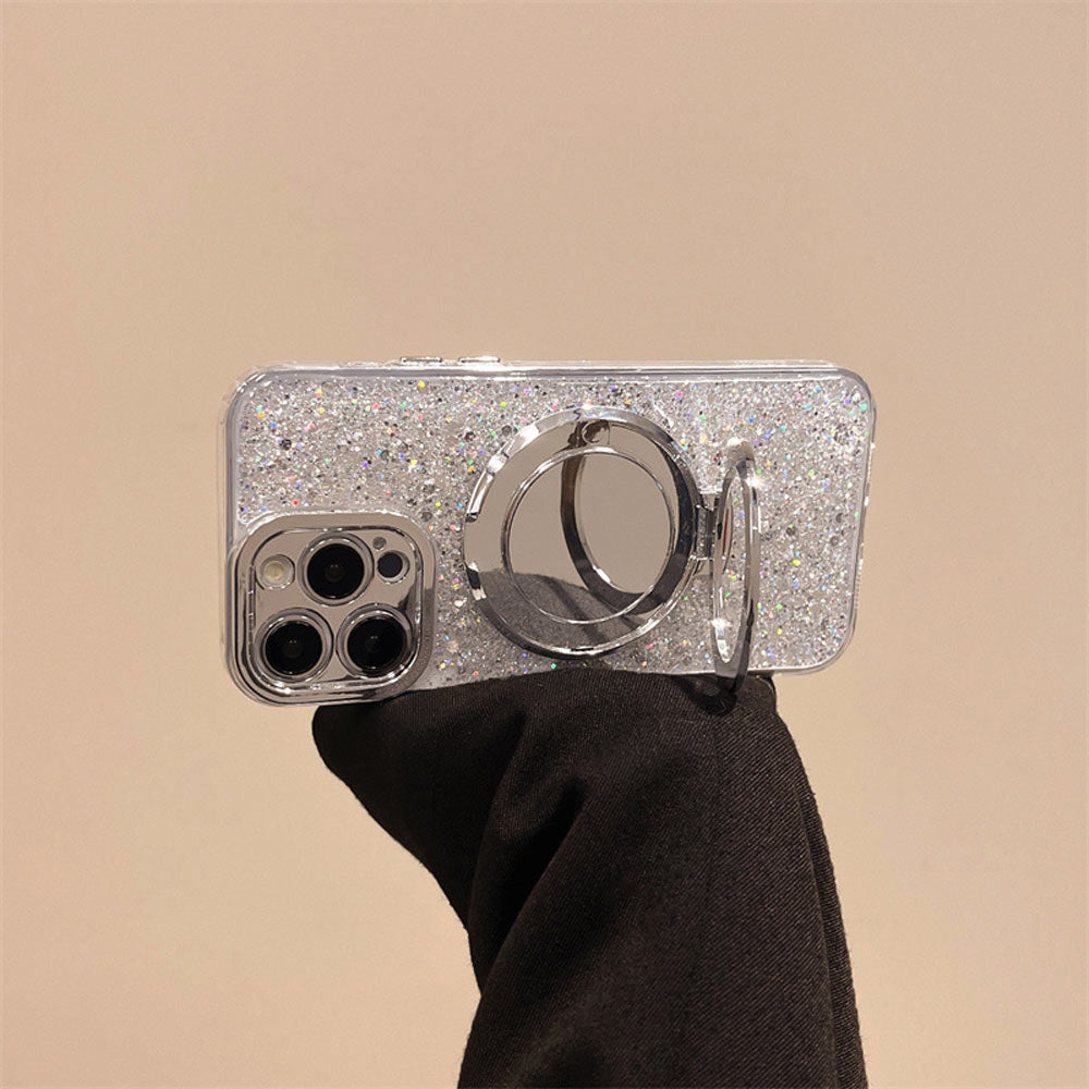 Skanto | Sølv Glitter Speil MagSafe