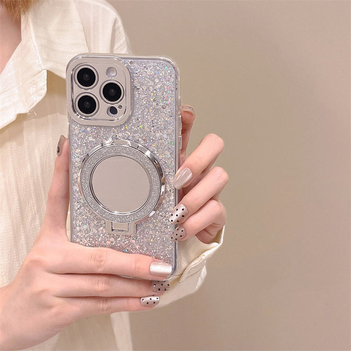 Skanto | Sølv Glitter Speil MagSafe