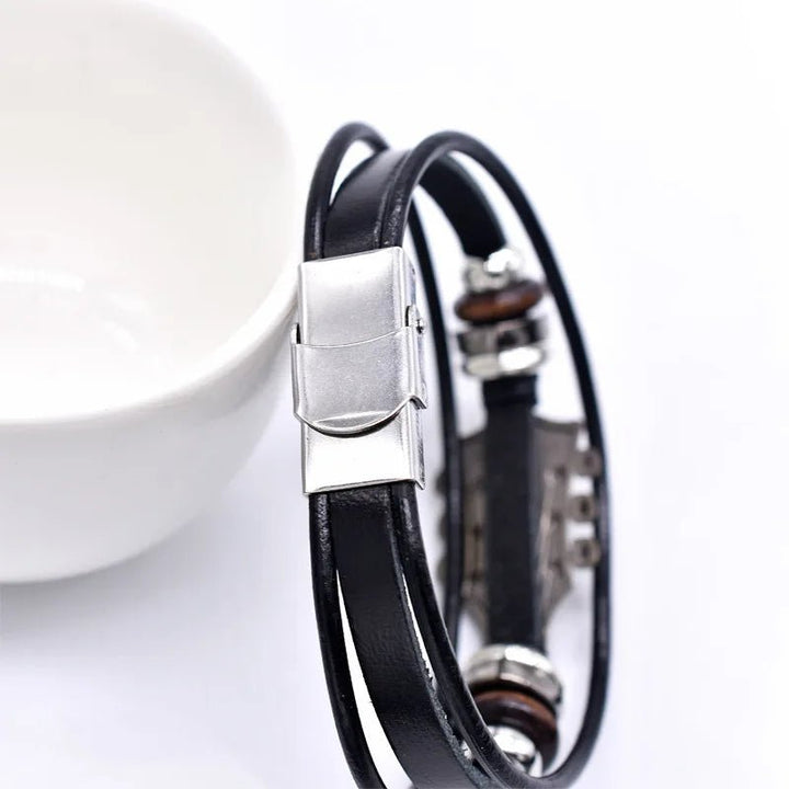 Skanto | AXECHORD – Gitar Læderarmbånd med Vintage-inspirert Design