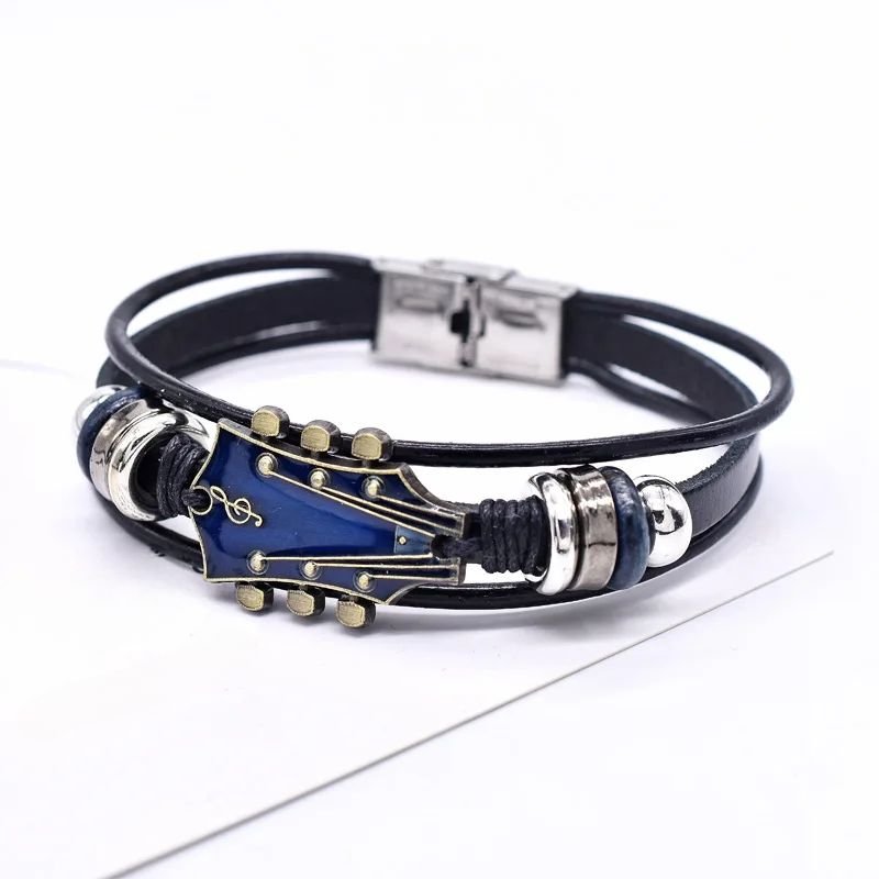 Skanto | AXECHORD – Gitar Læderarmbånd med Vintage-inspirert Design