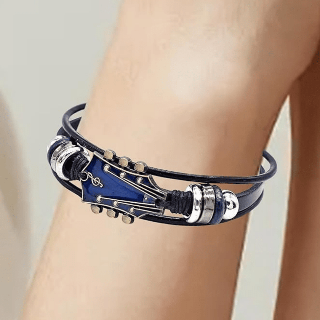 AXECHORD – Gitarren-Lederarmband im Vintage-Stil