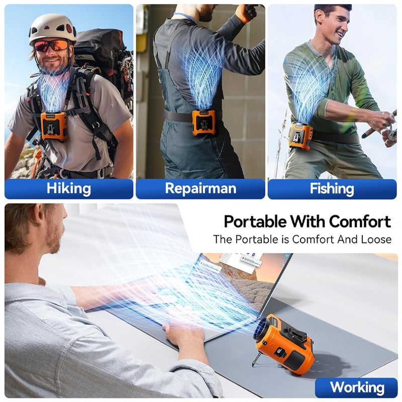 Fan Clip for Belt – Hands-Free Wearable with USB Charging | Skanto