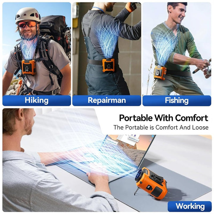 Fan Clip for Belt – Hands-Free Wearable with USB Charging | Skanto